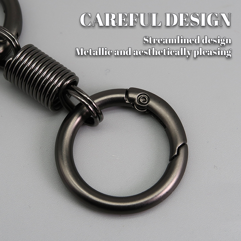 (🔥2024 Siste dag kampanje - 49% rabatt) Nordic Retro Spring Double Ring Keychain