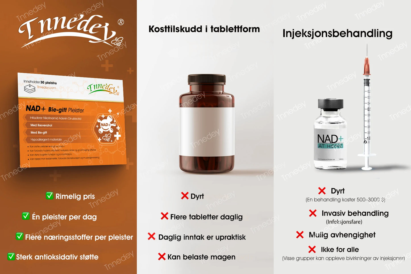 Tnnedey® NAD+ Biegiftplaster – Ultimate Hudfornyelse & Energiboost (Siste dag med rabatt: 75%) ⚡👩🔬