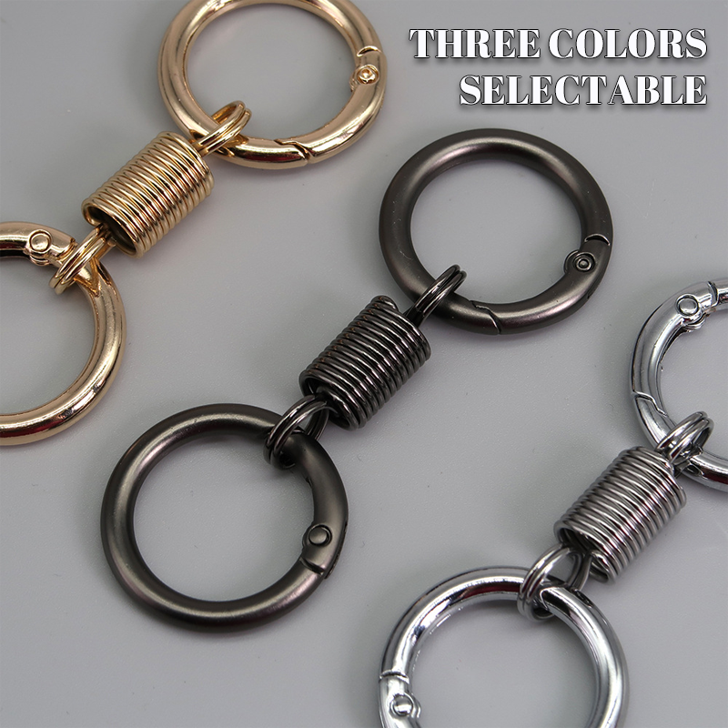 (🔥2024 Siste dag kampanje - 49% rabatt) Nordic Retro Spring Double Ring Keychain