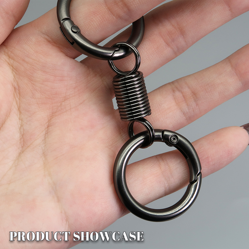 (🔥2024 Siste dag kampanje - 49% rabatt) Nordic Retro Spring Double Ring Keychain