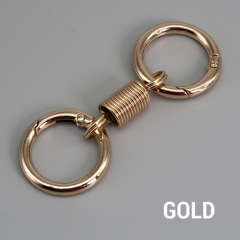(🔥2024 Siste dag kampanje - 49% rabatt) Nordic Retro Spring Double Ring Keychain