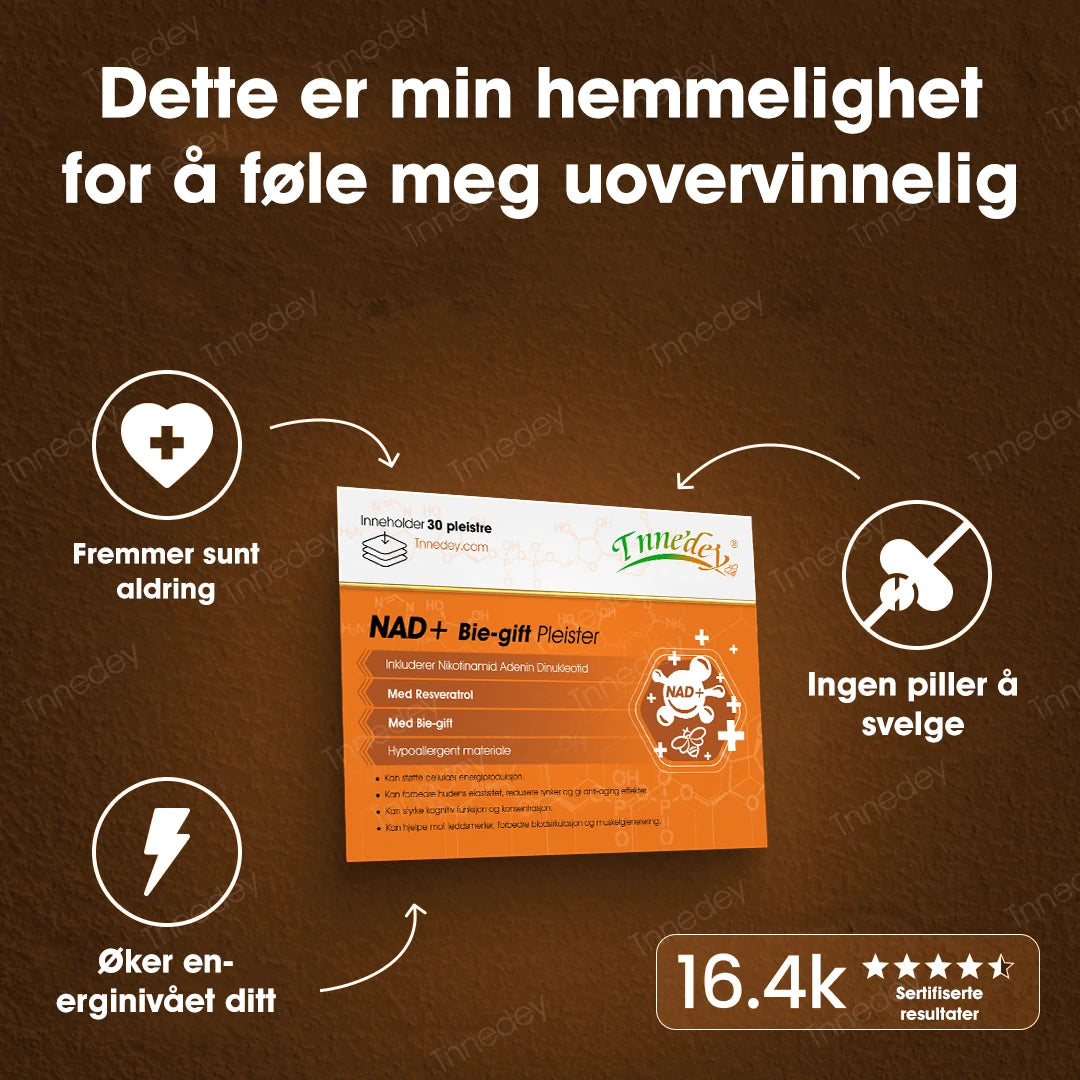 Tnnedey® NAD+ Biegiftplaster – Ultimate Hudfornyelse & Energiboost (Siste dag med rabatt: 75%) ⚡👩🔬