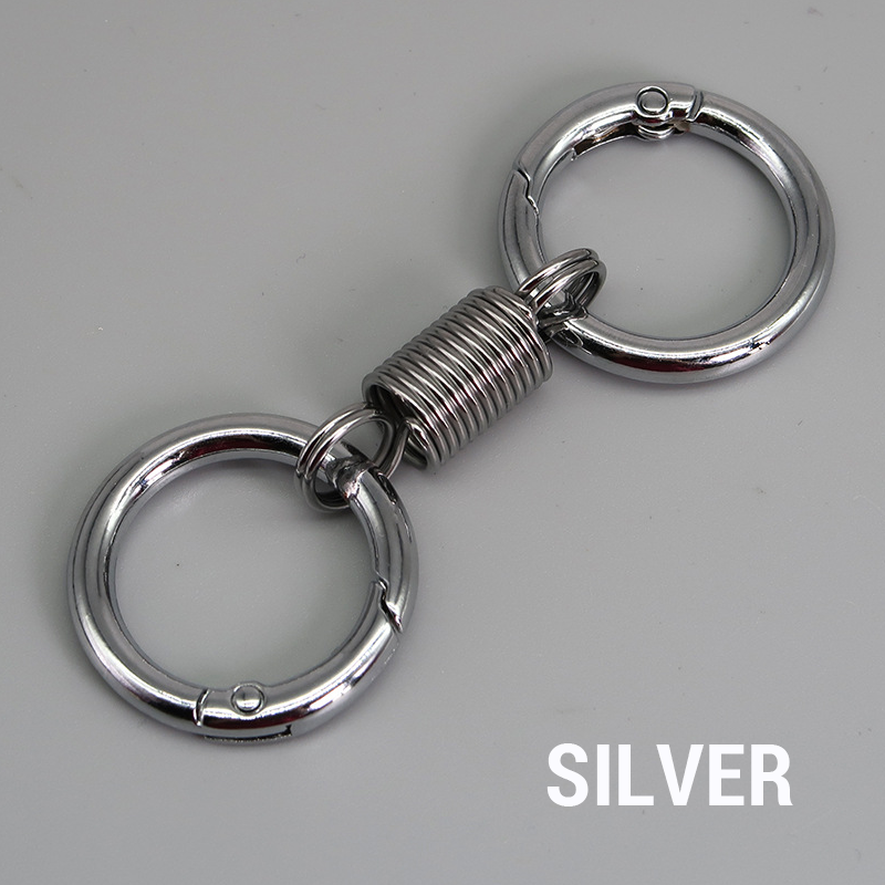 (🔥2024 Siste dag kampanje - 49% rabatt) Nordic Retro Spring Double Ring Keychain