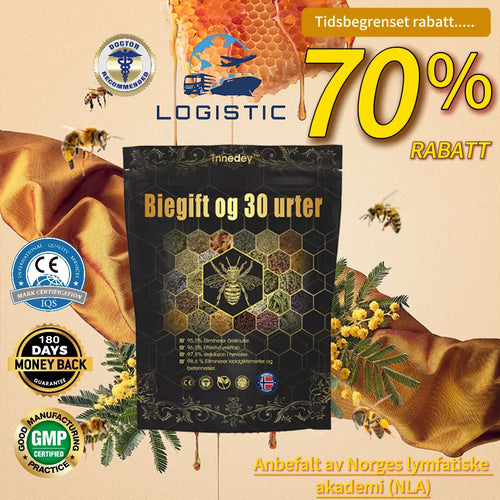 Siste sjanse til å få 70 % rabatt: Tnnedey® Biegift & 30-Urters Detox Fotbadperler for Kroppsforming – Anbefalt av Norges lymfatiske akademi (NLA) 🧀