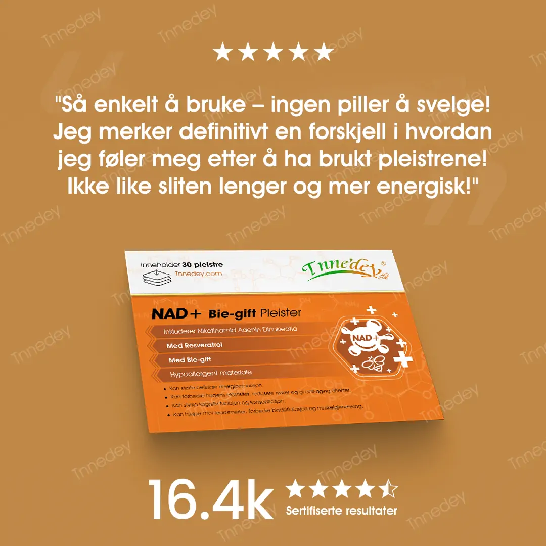 Tnnedey® NAD+ Biegiftplaster – Ultimate Hudfornyelse & Energiboost (Siste dag med rabatt: 75%) ⚡👩🔬