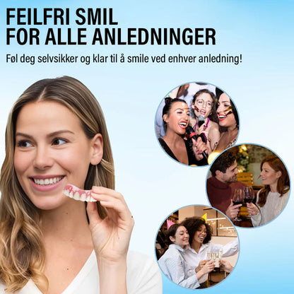 🦷💙Siste dag med rabatt - 🎁Tnnedey™ Silikon Reline Protesesett – Komfortabel og Langvarig Tilpasning 😁✨