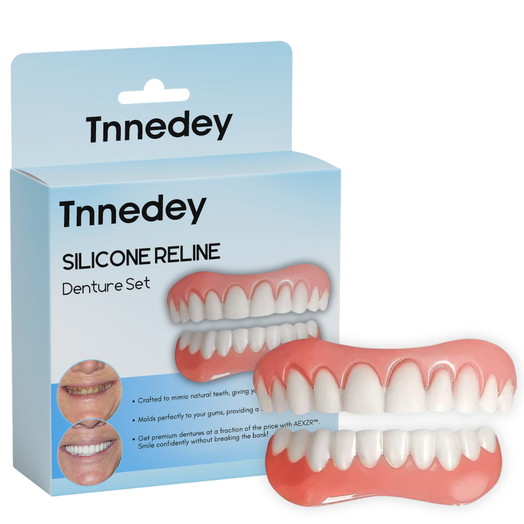 💙😁Tnnedey™ Silikon Reline Protesesett – Komfortabel og Langvarig Tilpasning 🦷✨